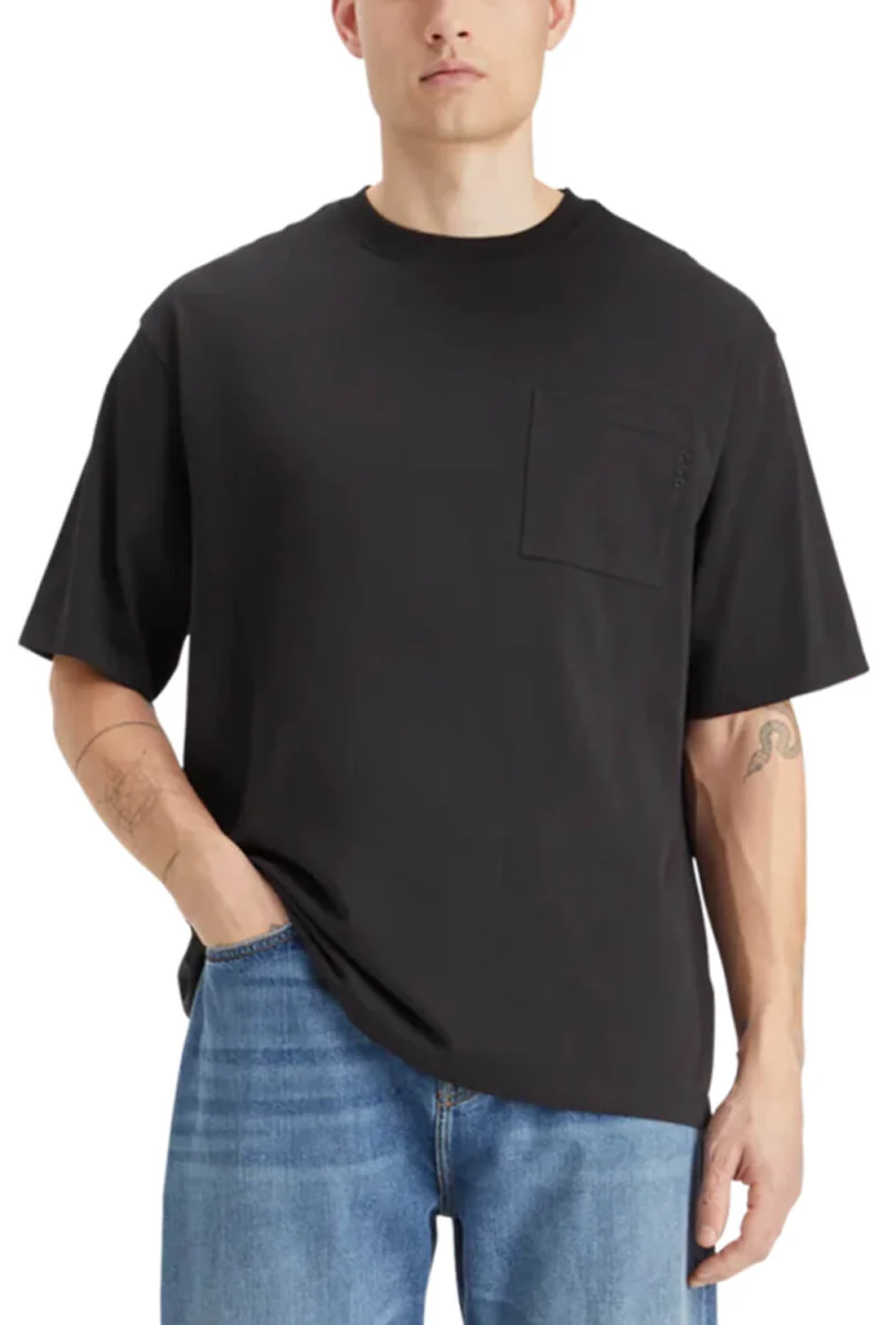 T-Shirt Core-3 Crosses Loose Fit Pocket 179193 0008 black — снимка 2