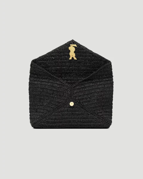Cassandre Large Envelope Pouch in Raffia — снимка 2