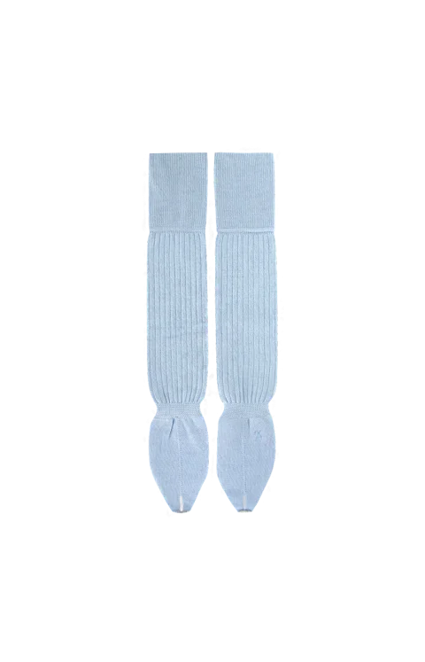 Mid Calf Thong Sock in Baby Blue