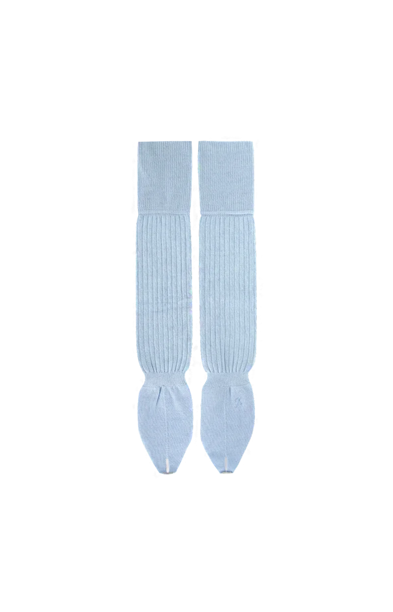 Mid Calf Thong Sock in Baby Blue