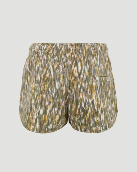 Mifikiae Logo Shorts in Khaki — снимка 2
