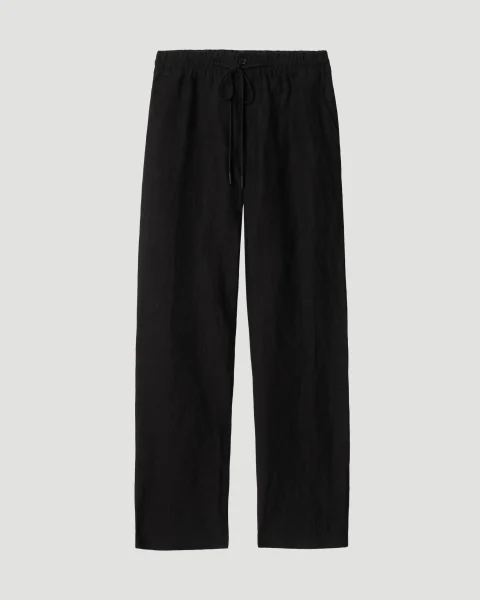 Linen Trousers in Black