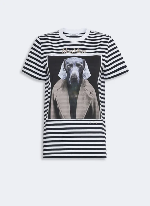 Раиран тишърт с принт Max Mara Mxmzelante — снимка 5