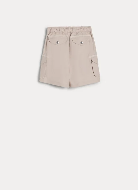 Бермуди с лен 'Cargo' Brunello Cucinelli Kids 12 — снимка 2