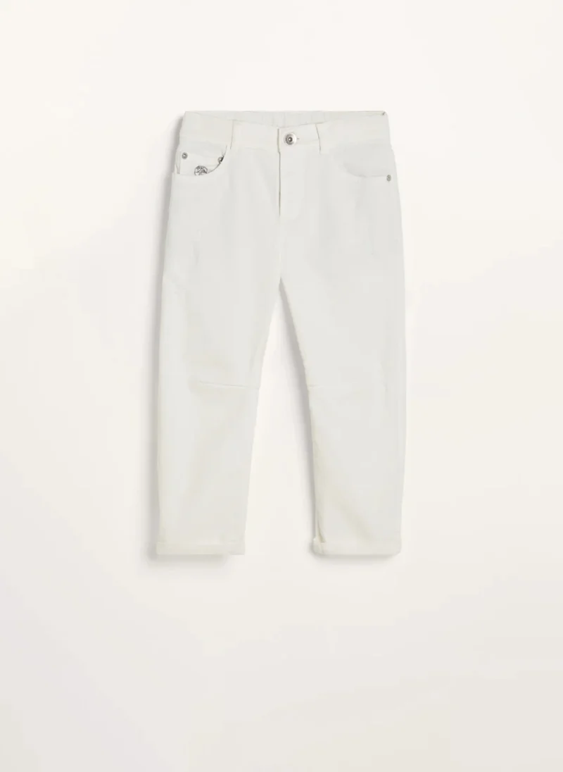 Деним с износен ефект Brunello Cucinelli Kids 8-10