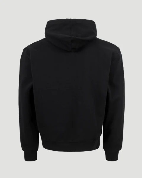Grosgrain Logo Zip Hoodie in Black — снимка 3