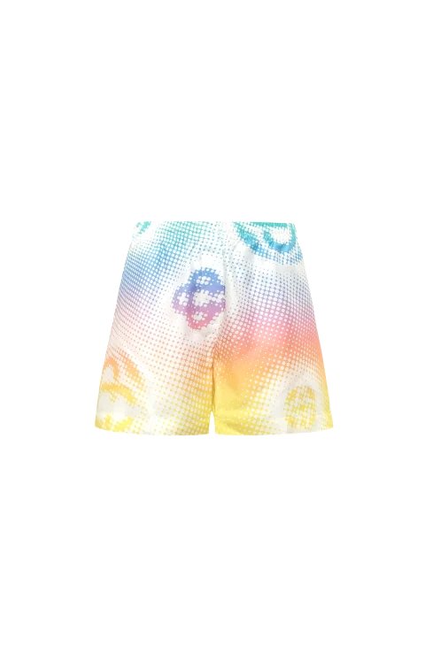 Halftone Logo Silk Shorts