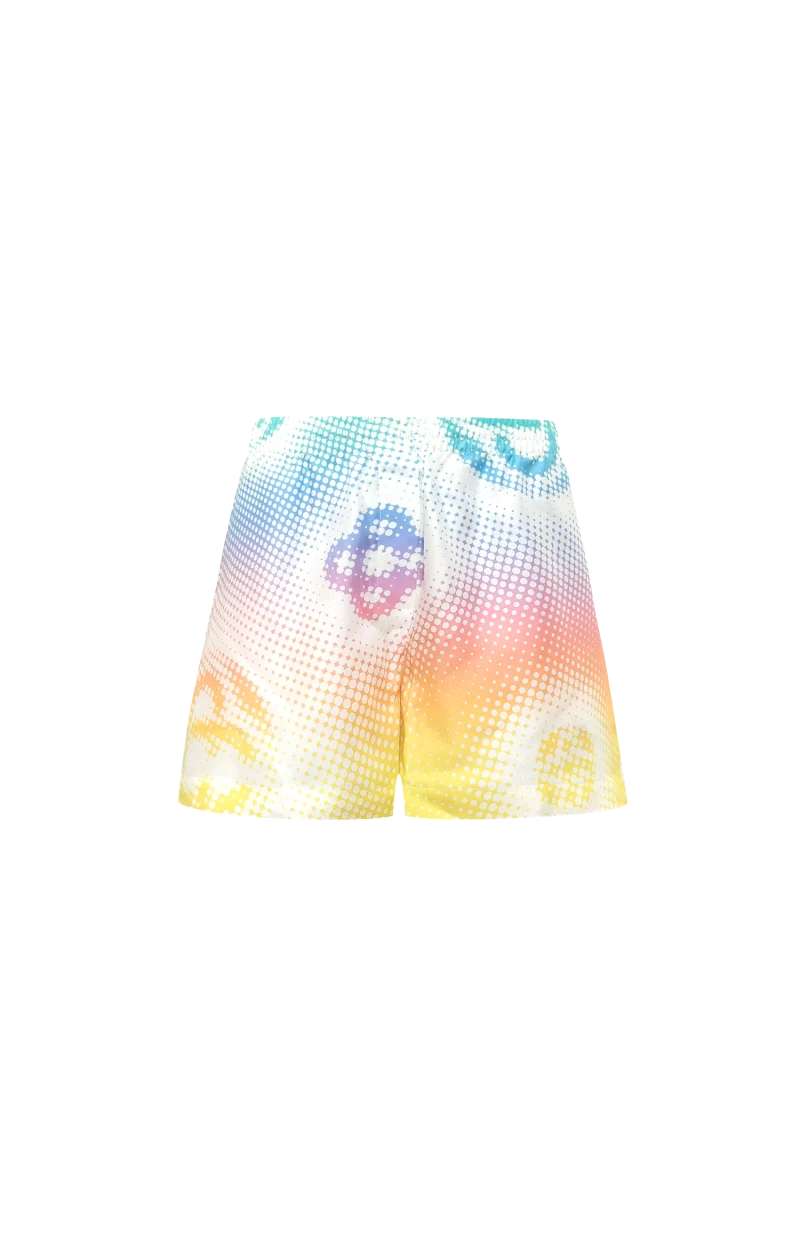 Halftone Logo Silk Shorts