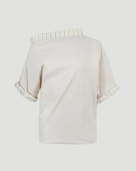Double Layered Tee in Beige