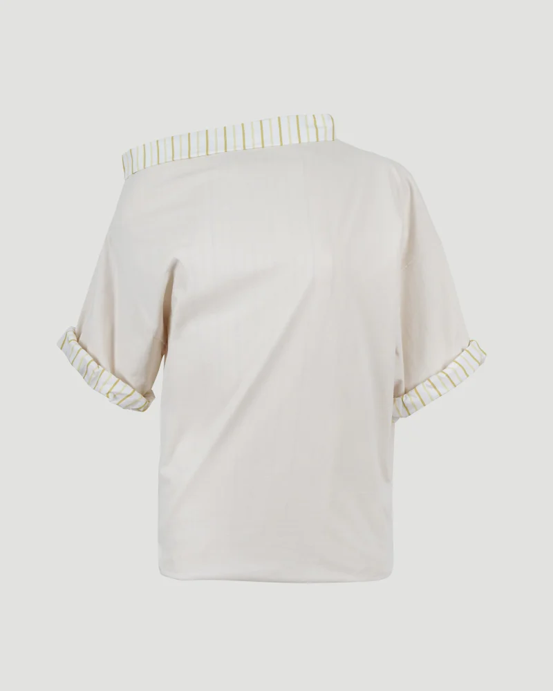 Double Layered Tee in Beige
