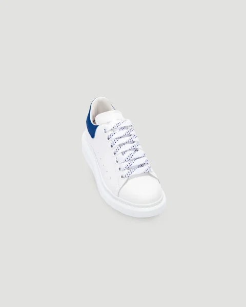 Oversized Sneaker in White and Paris Blue — снимка 2