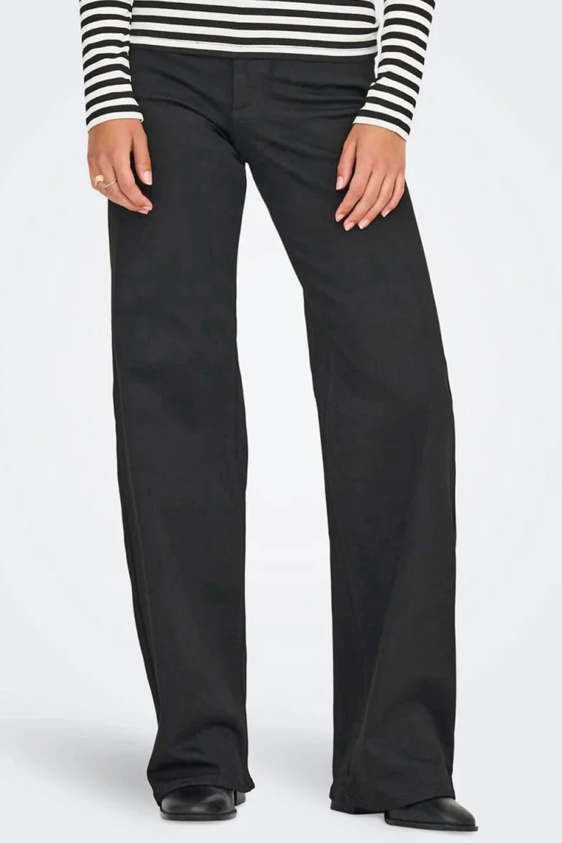 Jeans Onlmadison Blush Hw Wide Soo796 15301338 BS000031 black denim — снимка 2