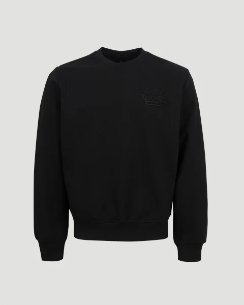 Black Sweatshirt with Logo