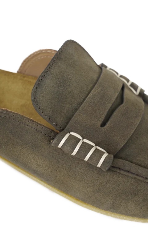 Loafer Mules in Dark Taupe — снимка 3
