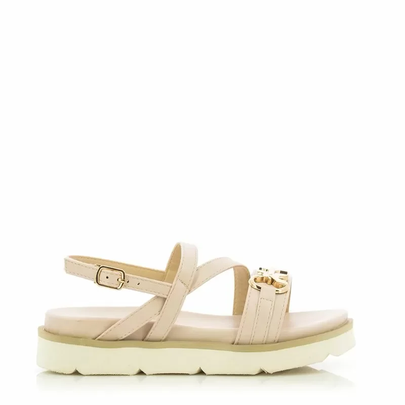 Сандали Момичета PATRIZIA PEPE – PPJ238.02 OFF WHITE/PLATINO