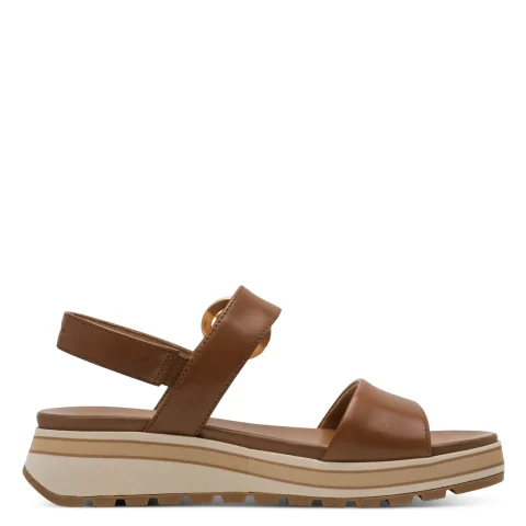 Дамски Сандали На Платформа TAMARIS – 1-28254-46-348 COGNAC LEATHER — снимка 2