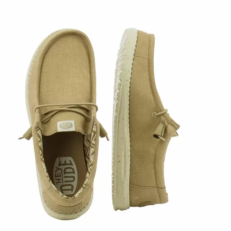 Мъжки Ежедневни HEY DUDE – 40700-265 WALLY STRETCH TAN — снимка 5