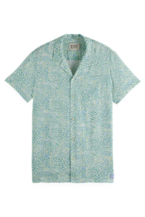Риза Aop-Sleeved Regular Fit 180032 7888 cutout beach brown aop