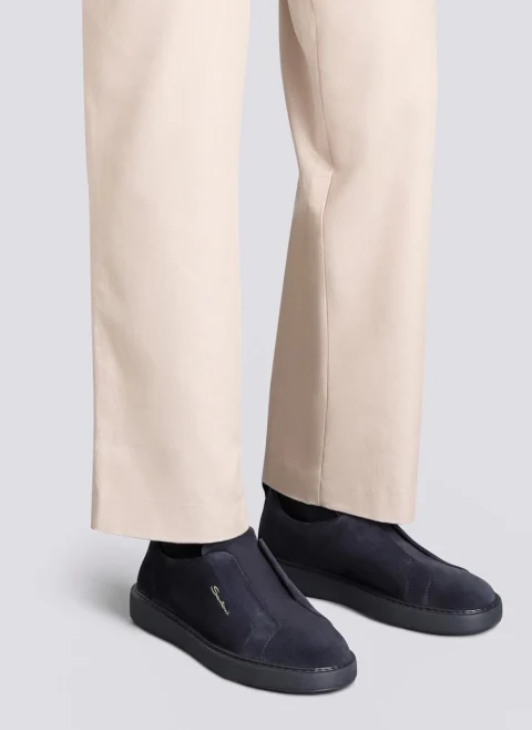 Велурени кецове 'Slip-on' Santoni — снимка 6