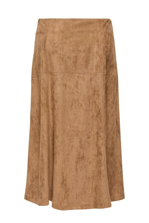 Пола Onllixa Mw Long Faux Suede 15376828 18-1027 TCX bison — снимка 2