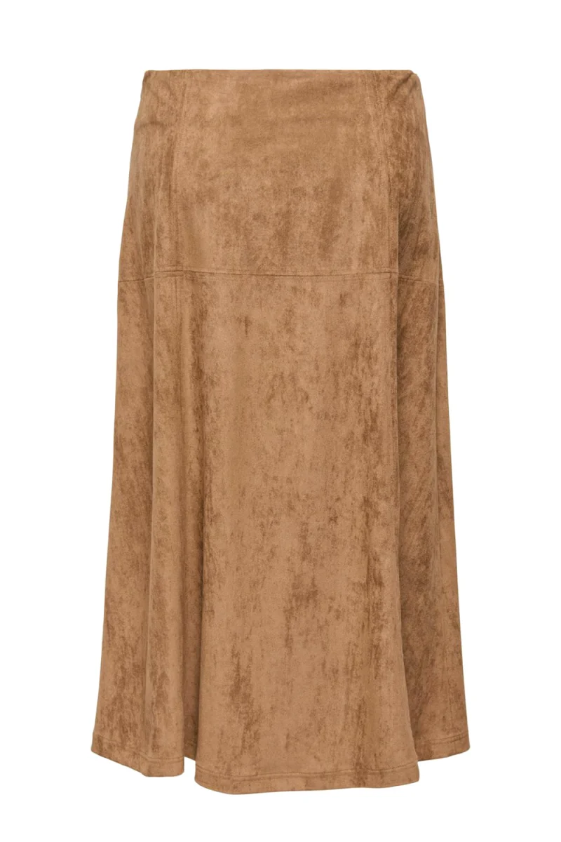 Пола Onllixa Mw Long Faux Suede 15376828 18-1027 TCX bison — снимка 2