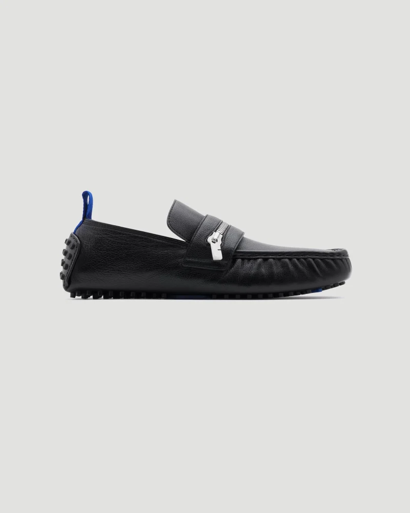 Leather Motor Low Loafers