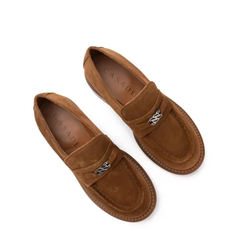 Дамски кафяви мокасини Casadei — снимка 7