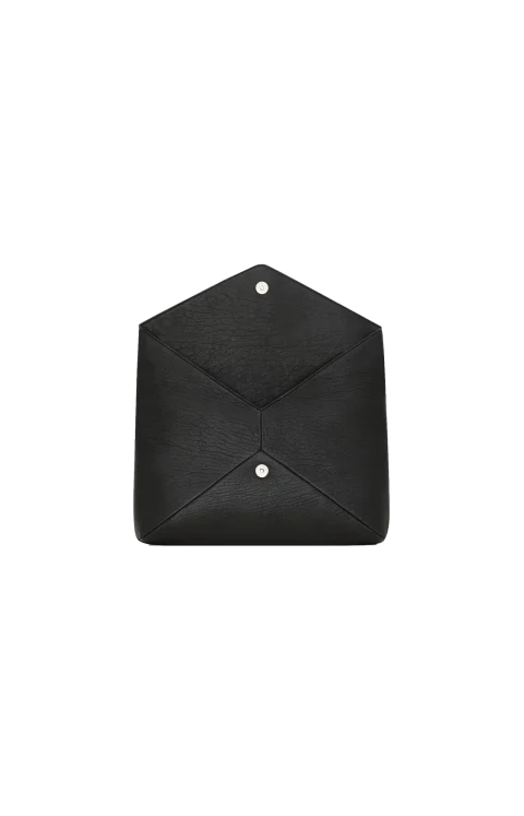 Cassandre Large Envelope Pouch in Black Lambskin — снимка 3