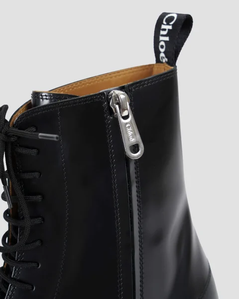 Noua Brushed Leather Lace-Up Ankle Boots — снимка 5