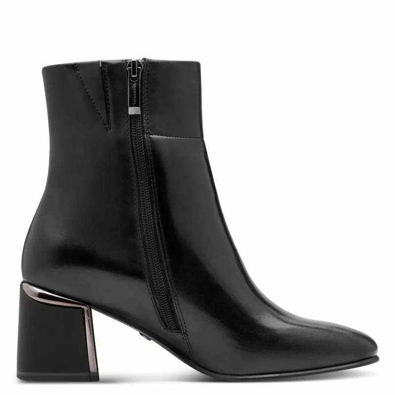 Дамски Боти На Ток TAMARIS – 1-25341-45-003 BLACK LEATHER — снимка 2
