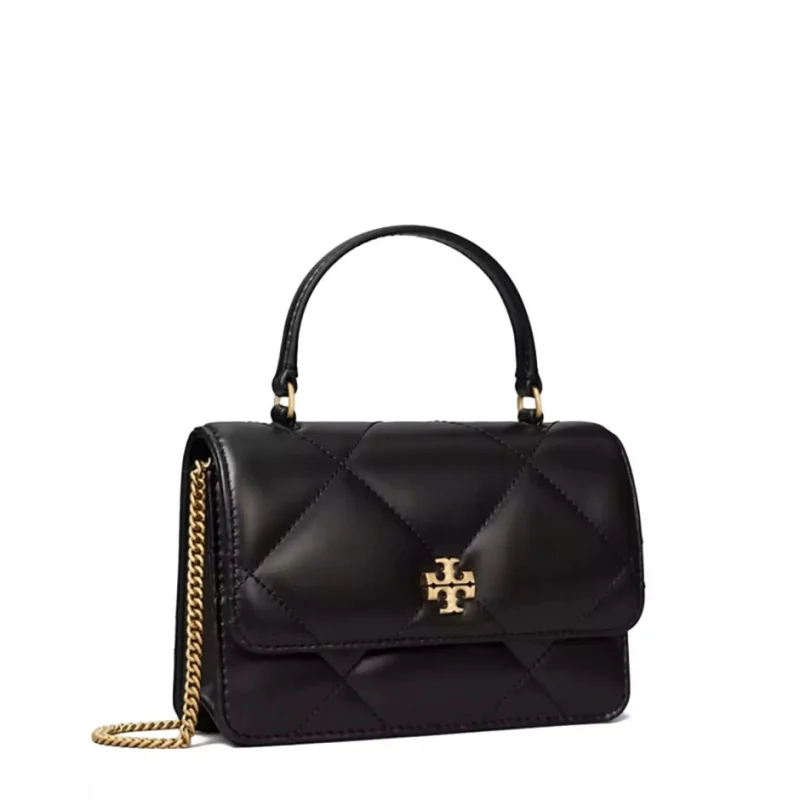 Дамска черна чанта MINI KIRA DIAMOND TORY BURCH — снимка 5