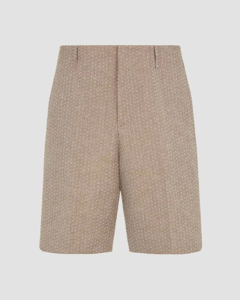 Jacquard Shorts in Beige