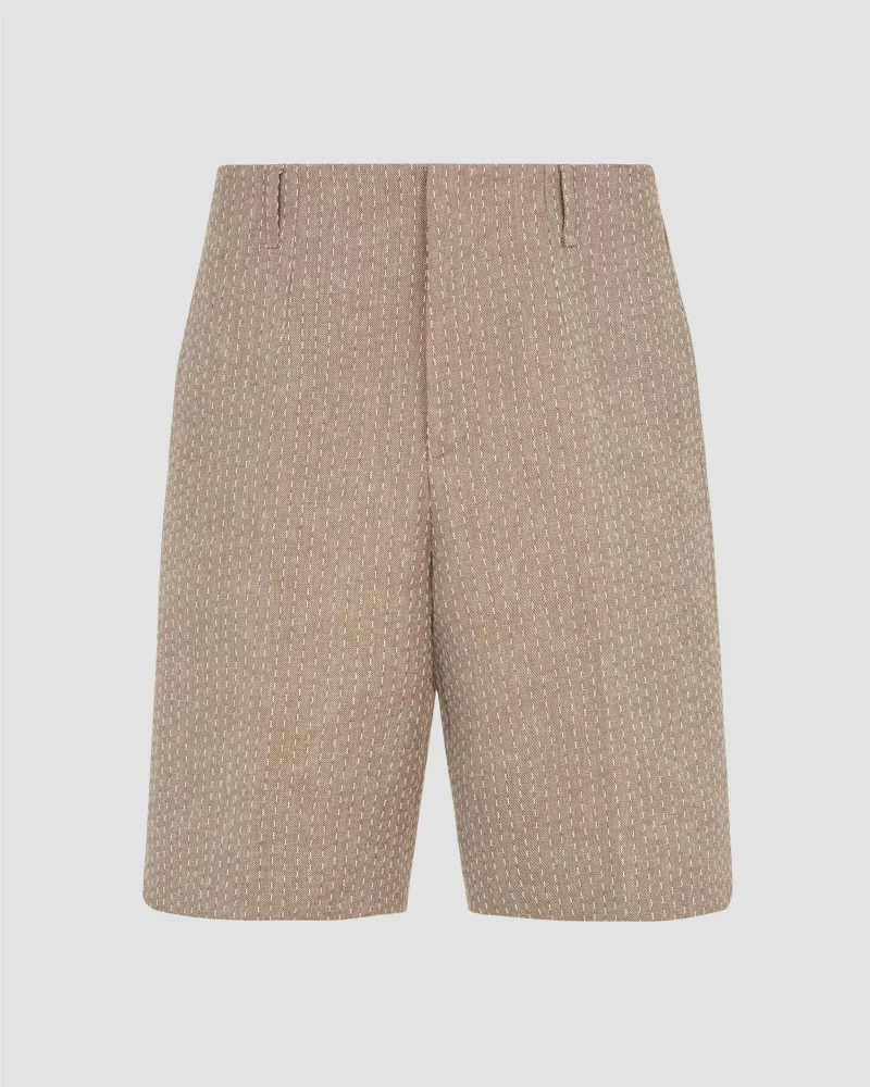 Jacquard Shorts in Beige