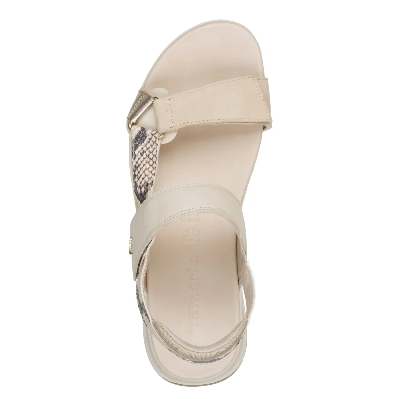 Дамски Сандали На Платформа TAMARIS – 1-28267-44-483 BEIGE SNAKE — снимка 5