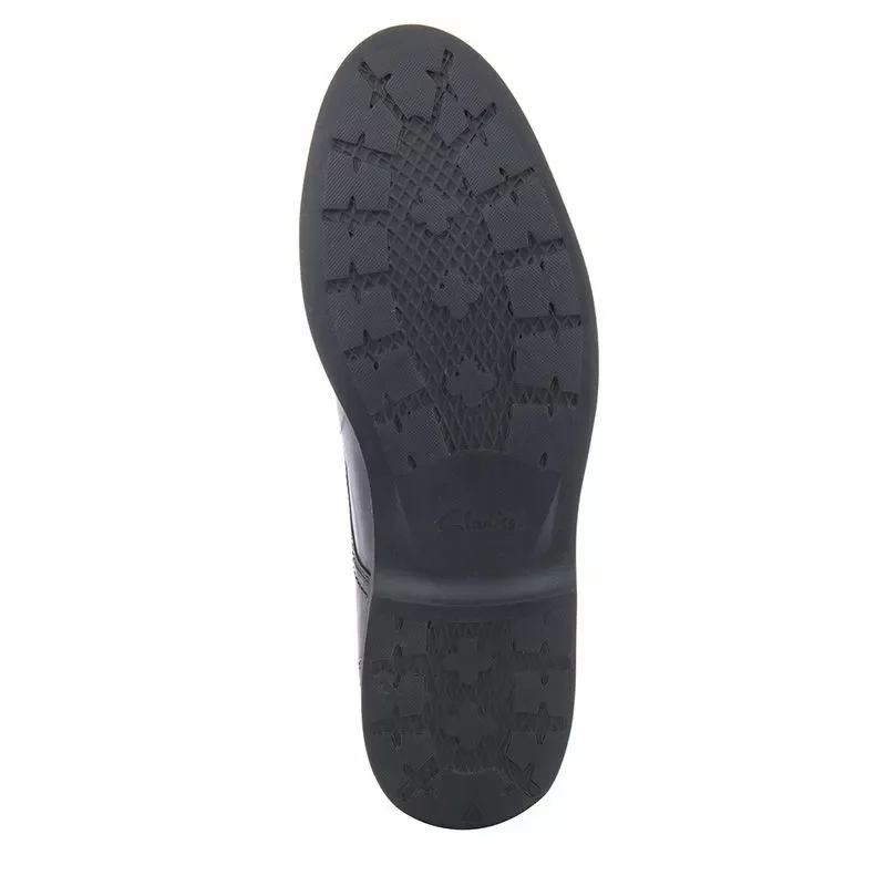 Мъжки Ежедневни CLARKS – 26168162 MALWOOD LACE BLACK LEATHER — снимка 4