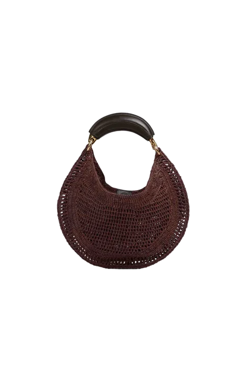Summer Banana Hobo Bag in Raffia — снимка 2