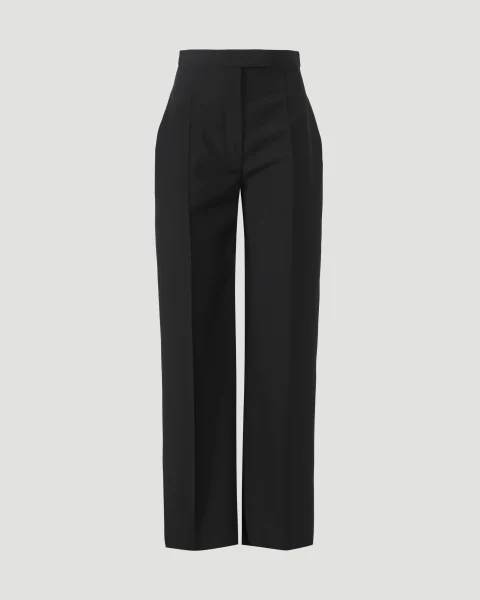 Wool Trousers in Black