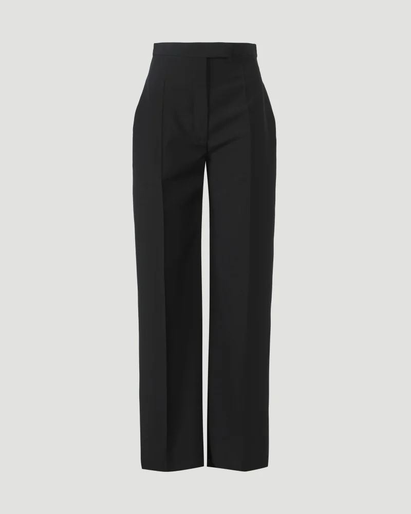 Wool Trousers in Black