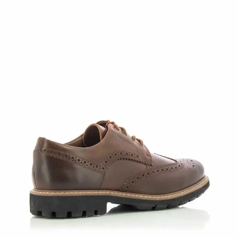 Мъжки Ежедневни CLARKS – 26127191 BATCOMBE WING DARK TAN — снимка 3