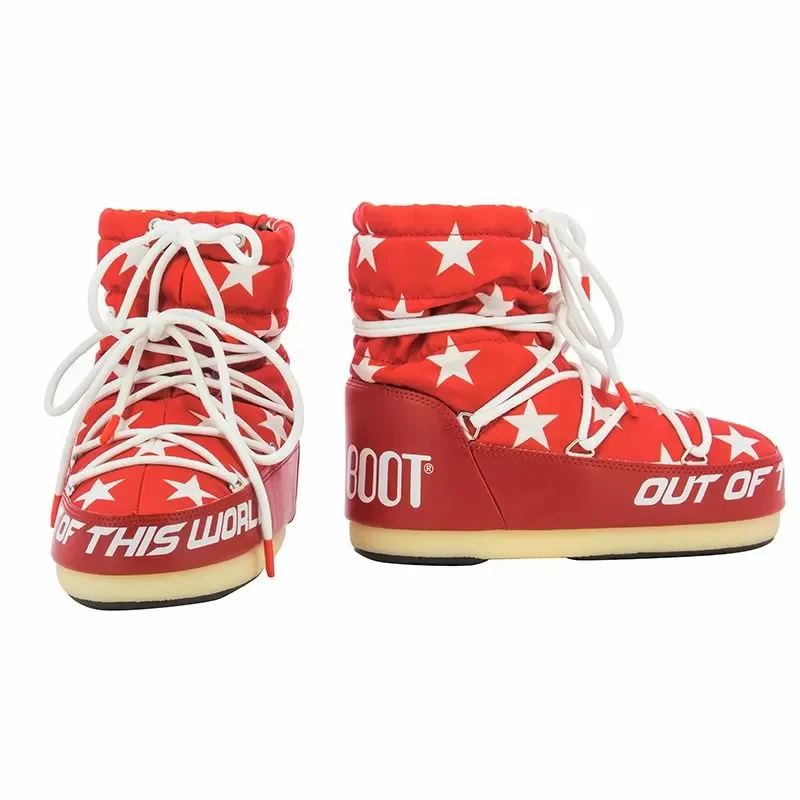 Дамски Спортни Боти MOON BOOT – 14601700 LIGHT LOW STARS RED/WHITE — снимка 5