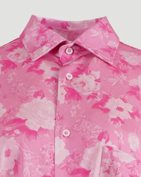 Flowerprint Fluid Short-Sleeve Shirt — снимка 3