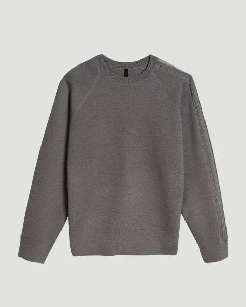 Knit Crew Sweatshirt in Grey