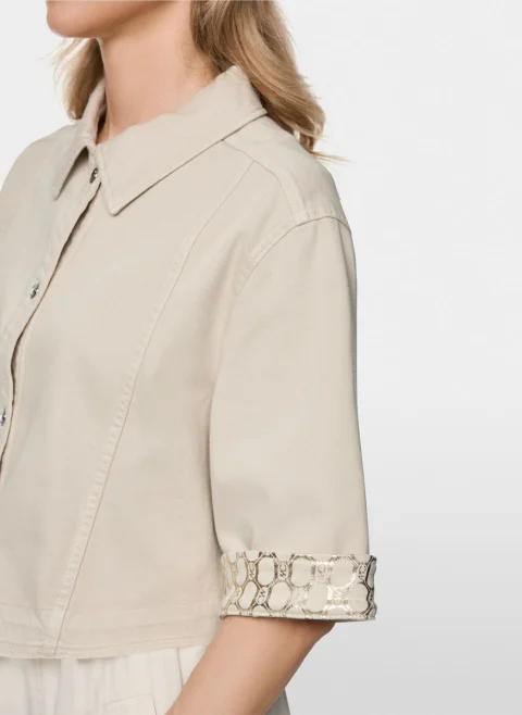 Риза от деним със скъсена дължина Marc Cain Sports — снимка 3