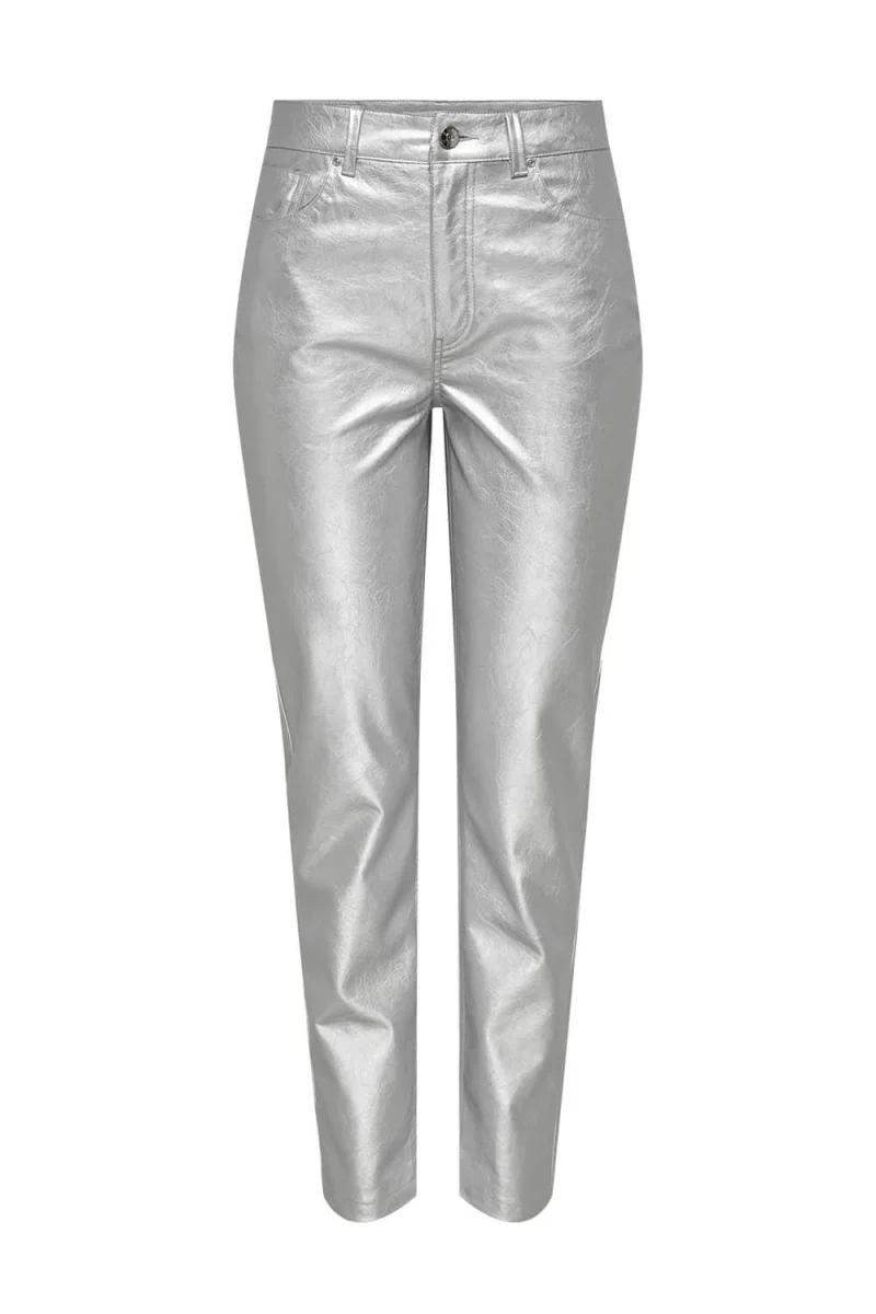 Панталон Onlemily Hw Str Ank Faux Metal Pnt 15325113 14-5002 TCX silver