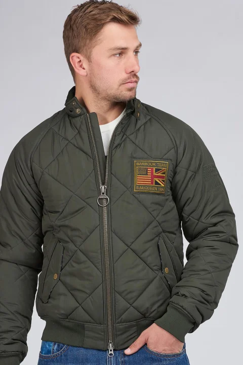 Яке Quilted Merchant MQU1326 gn91 forest — снимка 2