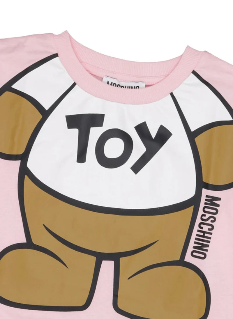 Тишърт с принт Moschino Kids — снимка 6