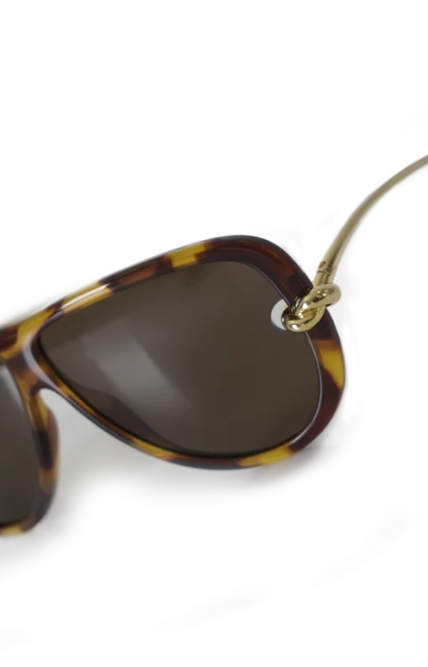Knot Aviator Sunglasses in Havana/Brown — снимка 2