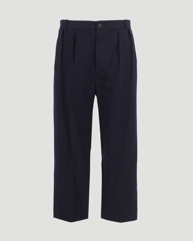 Pinstripe Wool Trousers