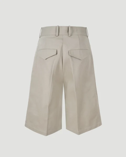 Oversized Bermuda Pants in Beige — снимка 2