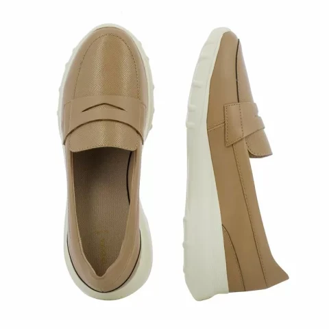 Дамски Мокасини GEOX – D45LPA D ALLENIEE BEIGE — снимка 5